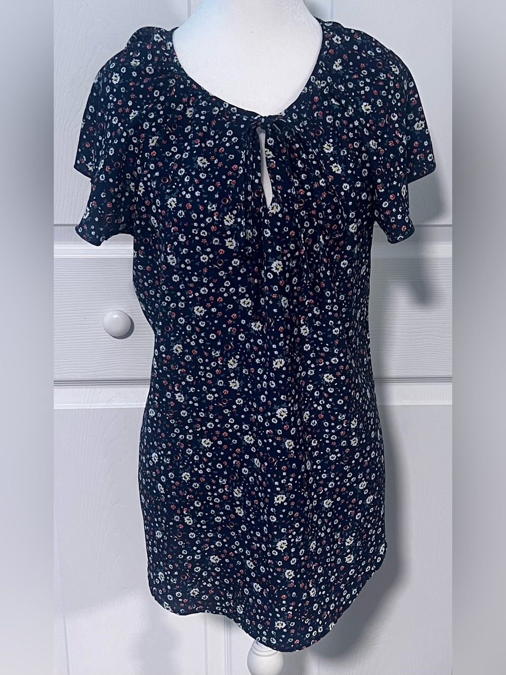 SimpleFun Boho Floral Flutter Sleeve Blouse